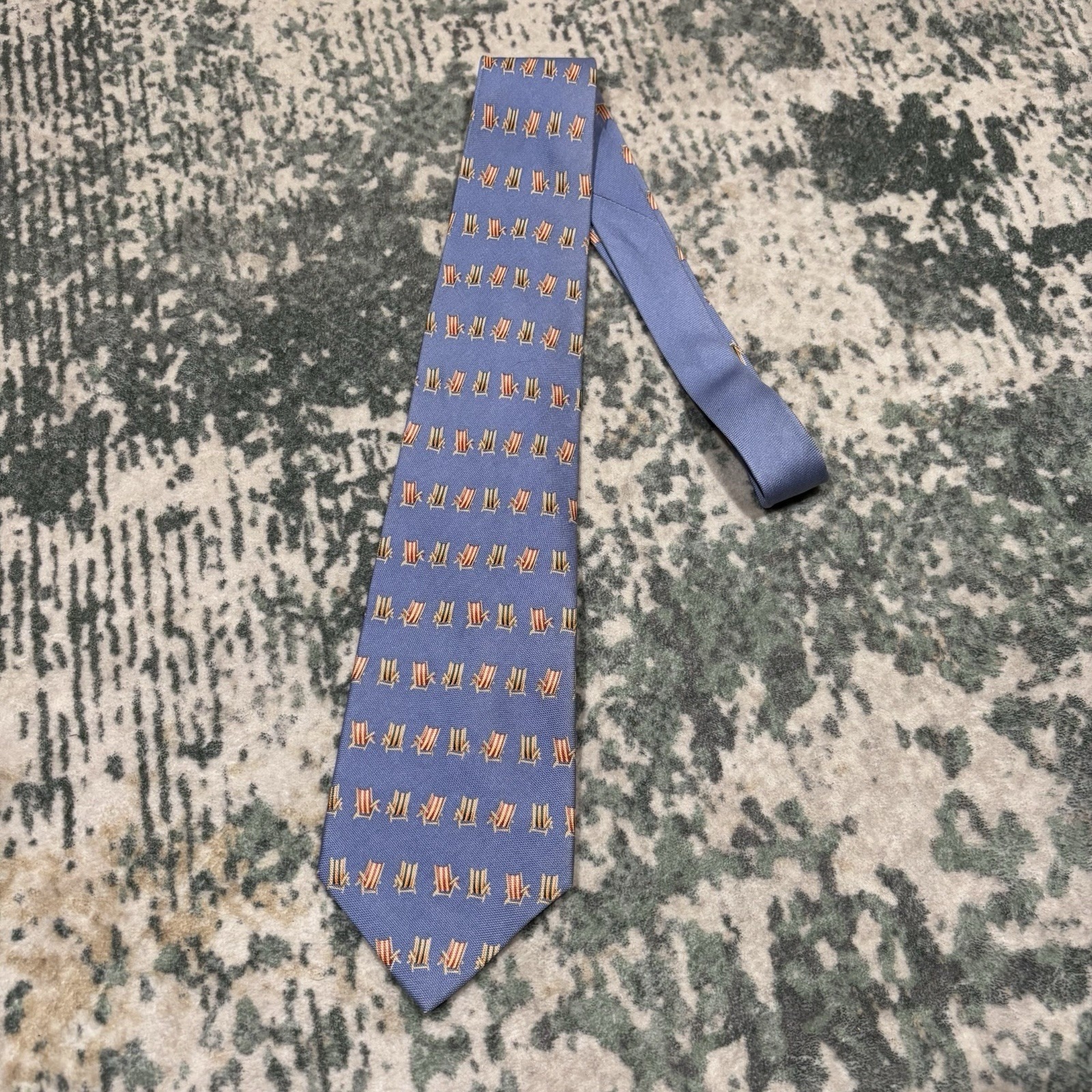 Tommy Bahama Off Island Silk Tie Boca Beach Chair Blue Resort Luxury Vacation